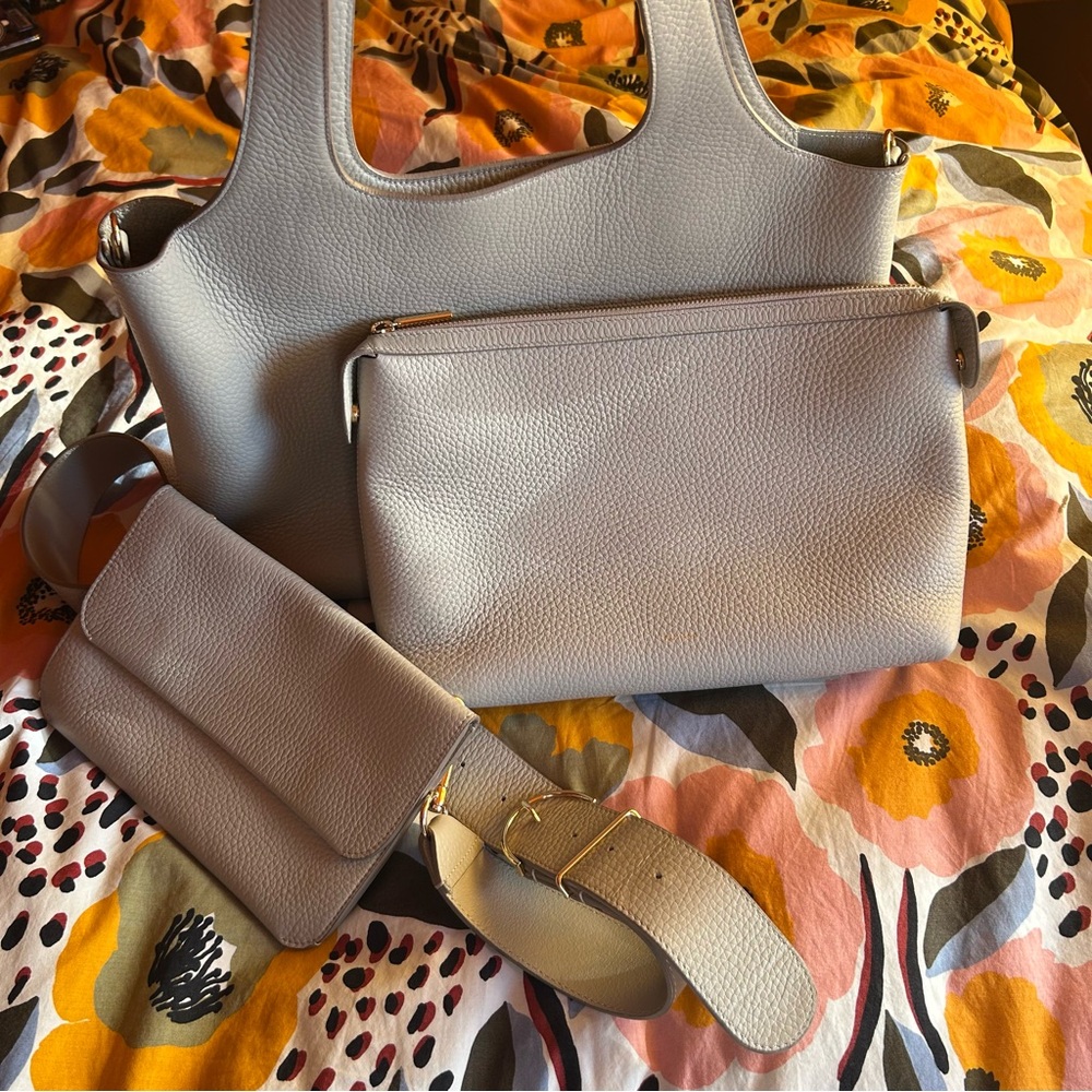 CUYANA System Tote 13-inch with All of the Fixins (in Stone)